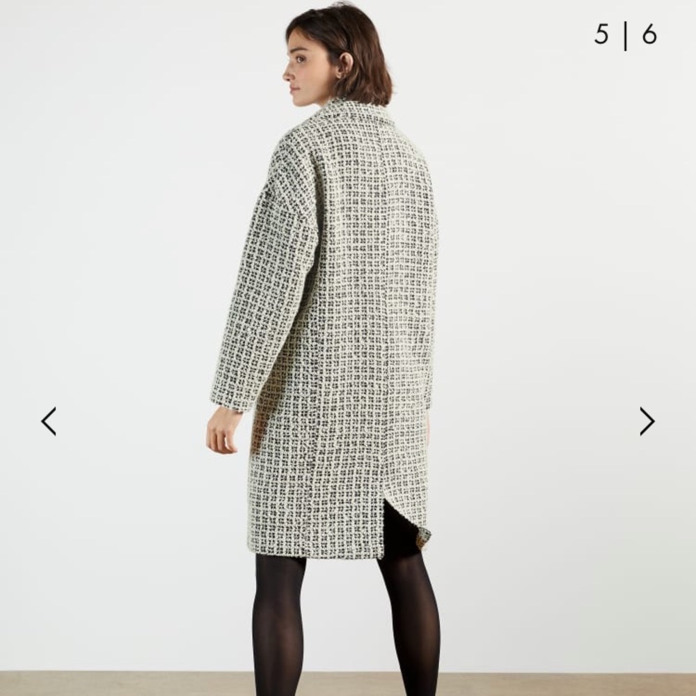 Brand new with tags. Orig $575 Ted Baker Textured Cocoon Coat. - Picture 4 of 6